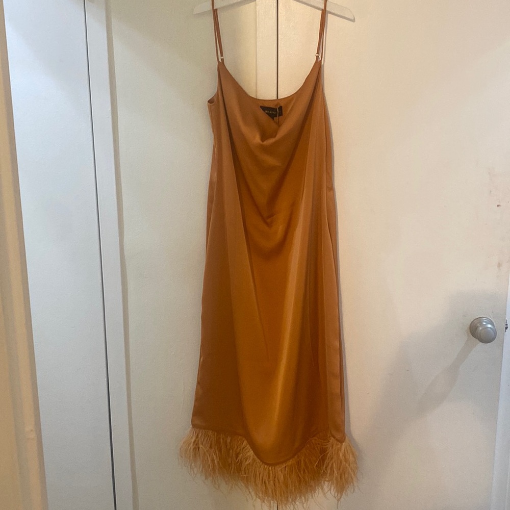Feather slip dress